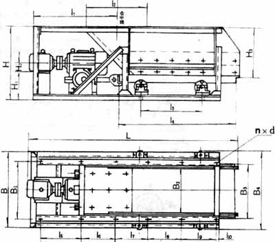 槽式給料機(jī)外形尺寸